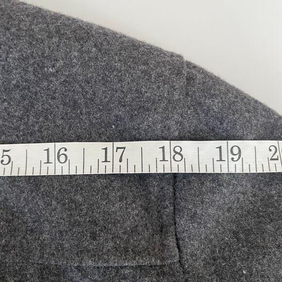 Gap Mens Large Gray Wool Blend Bomber Jacket Full Zip Casual Classic Outerwear - Picture 6 of 9